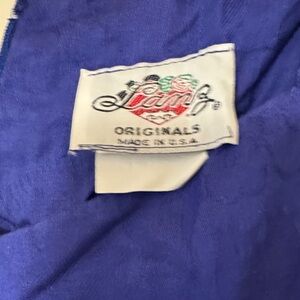 Vintage Lanz size 12 purple brocade dress ca. 1980 Vibrant Blue Garment